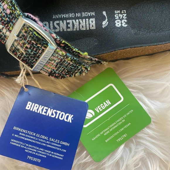 Women’s Birkenstock Siena II VEGAN Rivot logo multi tweed sandals 7 - Picture 7 of 8